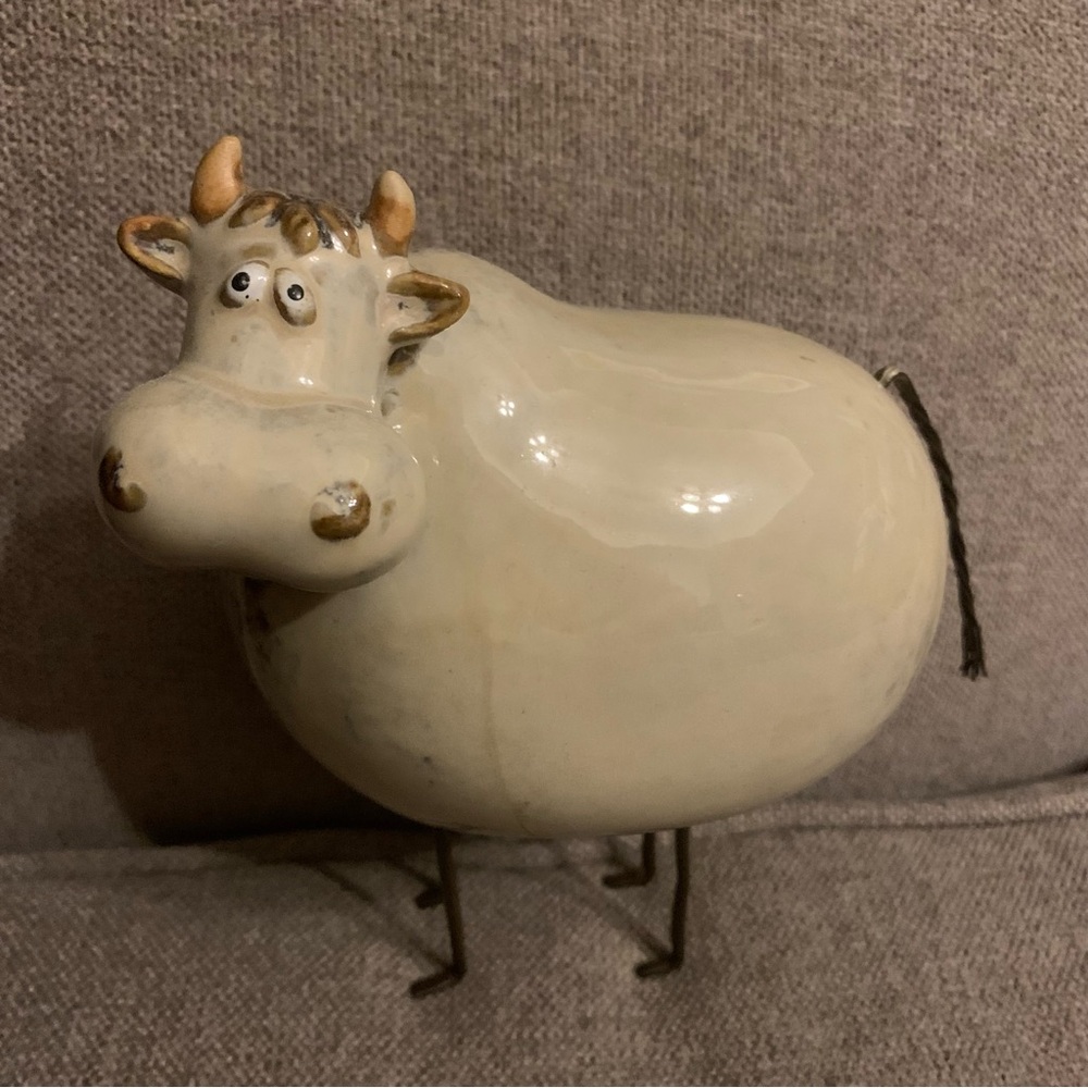 Charming Ceramic Cow Figurine